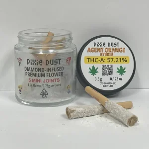 PIXIE DUST THC-A DIAMOND INFUSED PREMIUM FLOWER PREROLL 5CT/JAR