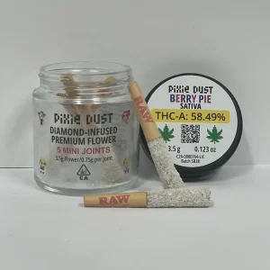 PIXIE DUST THC-A DIAMOND INFUSED PREMIUM FLOWER PREROLL 5CT/JAR