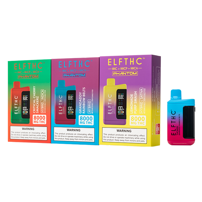 WHOLESALE ELF THC PHANTOM Blend Disposable 8G WHOLESALE ELF THC PHANTOM Blend Disposable 8G
